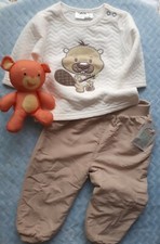 tuta casual per bimbo 4-6 mesi maglia e pantaloni casual 