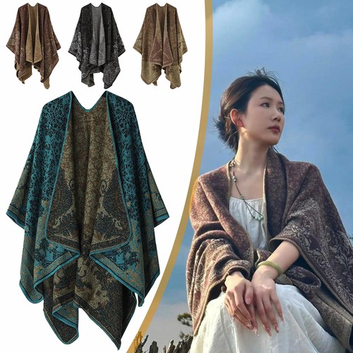 Poncho donna maglia mantello
