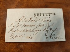 Prefilatelica  18?? busta  da Velletri a Narni per conte Eroli