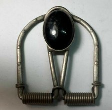 1 fermasoldi pietra ovale artigianale  FERMA SOLDI money clip crafted 