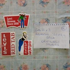 Levis Lotto di N.3  Adesivi Levi’s  Stickers Originali Epoca