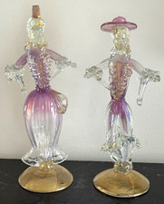 Coppia di statuine in vetro