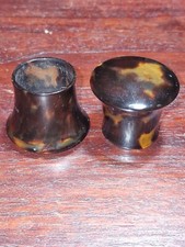 Coppia Pomoli Vintage Cellulosa Color Tartaruga Antichi Pomolo