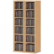 HOMCOM Set 2 Mobili porta CD a