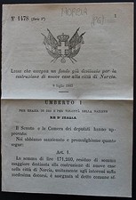 LEGGE - Assegna fondo per la costruzione di nuove case - Norcia - lugl1883 - 191