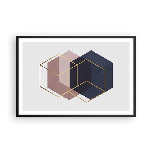 Poster 91x61cm esagoni moderni - esagoni,