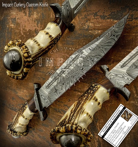 Coltello bowie damascato - bowie,