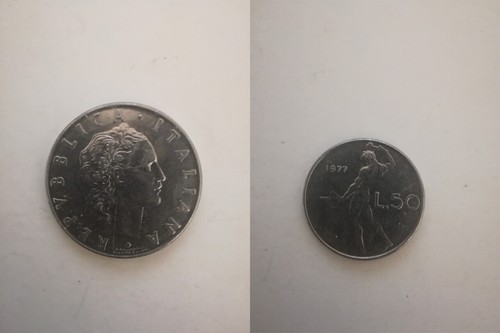 Italy coin italia moneta 50l - coin,