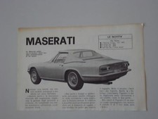 RITAGLIO DI GIORNALE 1965 MASERATI SPIDER