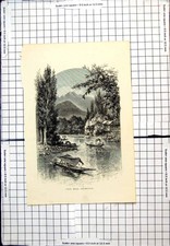 Antica vecchia stampa veduta