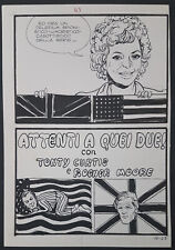 Milo MANARA tavola originale ATTENTI A QUEI DUE Curtis e Moore TELEROMPO 16-43