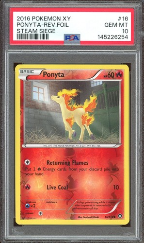 Psa gem mint ponyta 16 - -,