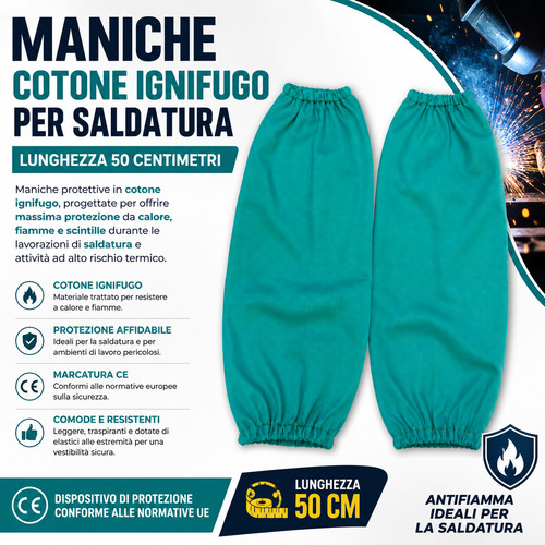 Maniche cotone ignifugo - ignifugo, 50