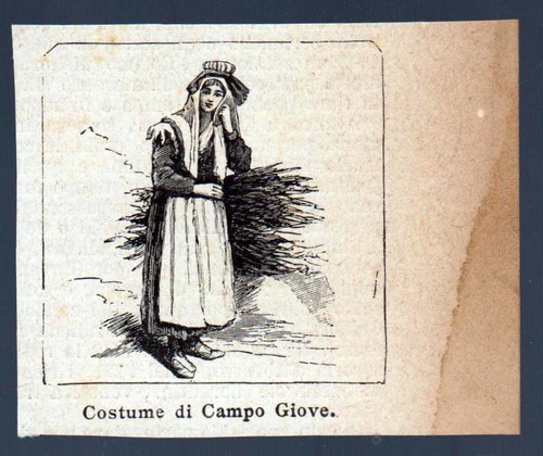 Abruzzo xilografia costume - abruzzo, di