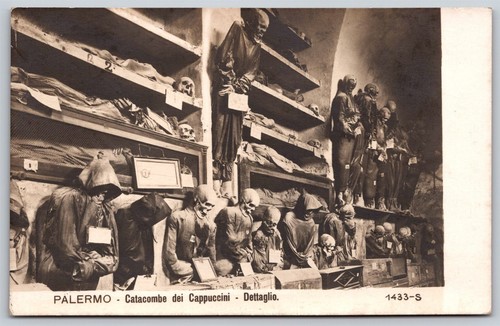 Cartolina palermo catacombe - cartolina,