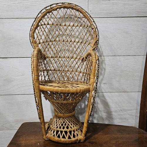 Sedia bambola vintage pavone