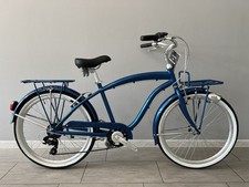 Bicicletta CRUISER ALLUMINIO VELOPOLI 26" + CAMBIO 6 Marce / Blu AVIO