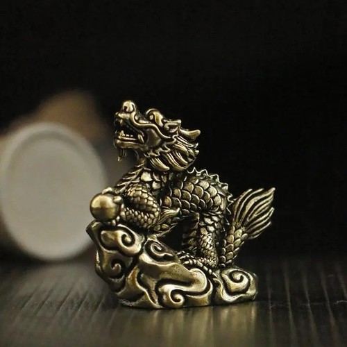 Antica statua drago - , ottone