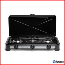 Fornello a Gas da Campeggio 3 Fuochi Portatile Bombola Minerva3 Melchioni Family