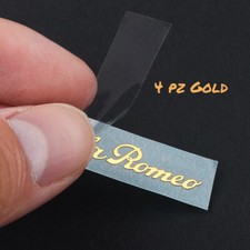 4 Mini Adesivi Alfa Romeo GOLD 145 146 155 156 159 164 Mito Giulietta