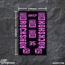 Rockshox 35 Sticker Rosa | Set