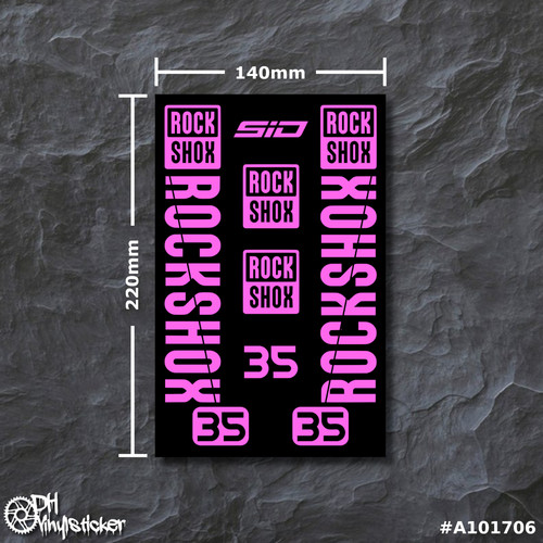 Rockshox sticker rosa set - rosa,