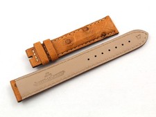 Jaeger Le Coultre Cinturino Pelle Struzzo Miele 17/16mm Accessori Orologi Nuovo