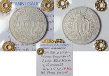 SAN MARINO 2 LIRE 1898 RARO KM# 5 PERIZIATO GAUDENZI