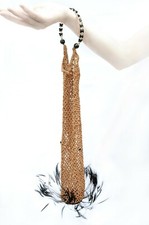 BORSA DA SERA IN SETA,,PIETRE SWAROVSKY E VERE PIUME ARTIGIANALE MADE IN ITALY