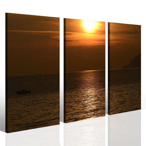 Quadro sole mare pescatori - pescatori, al