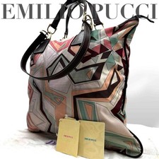 Borsa a tracolla Emilio Pucci 2 vie tote multicolore donna usata dal Giappone