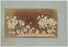 Paris Floral still-life Original albumen photo A. Calavas 1870c XL458