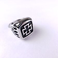 Anello Uomo Biker Croce Ferro