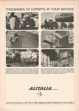 ALITALIA AIRLINES Compagnia aerea CARGO-JET 1964 Rara Pubblicita' vintage 