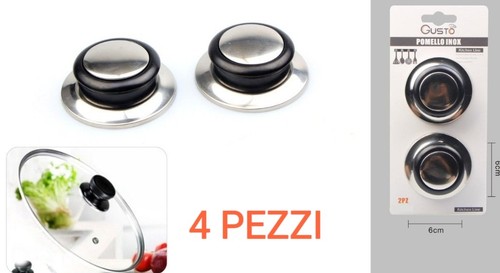 Pomello inox per coperchio - pomello,