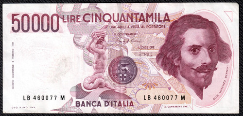 50000 lire bernini tipo - bernini,