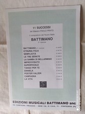 PAOLO PRATO "11 SUCCESSI" - FASCICOLO 12 SPARTITI (1986) - ED. BATTIMANO PONTEDE