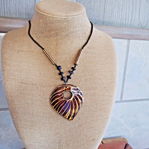 African handmade bead horn - african-,