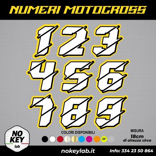 Adesivi numero gara moto - gara,