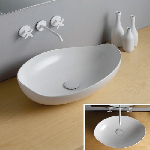 Lavabo appoggio ovale - appoggio,