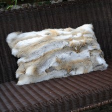 Federa cuscino in vera pelliccia di coniglio morbida moda divano sedile auto decorazione