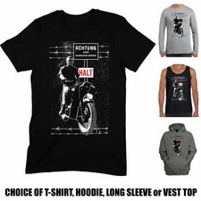 T-Shirt The Great Escape - Steve McQueen Motociclista - Gilet Top Felpa con Cappuccio
