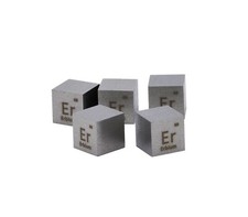 Cubo di densità Erbium Metal