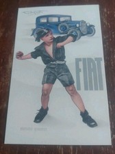 CARTOLINA D'EPOCA ILLUSTRATORE  CODOGNATO FIAT BALILLA PNEUMATICI PIRELLI 