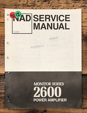 NAD Model 2600 Amplifier  Service Manual *Original*