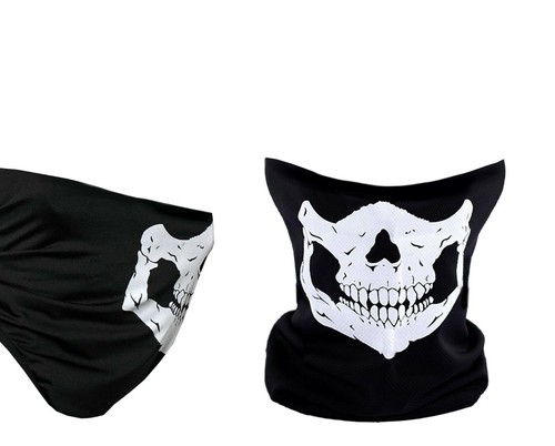 Maschera tessuto teschio - maschera,
