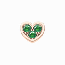 Elements Donnaoro Cuore Reverso In Oro Bianco 18 ct e smeraldi COD: DCHE9156