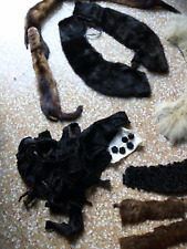 STOLA 3 VISONI LOTTO PELLICCERIA VINTAGE ASTRAKAN VOLPE BOTTONI