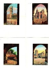 #4357.  4 cartoline cards Assisi di Dandolo Bellini