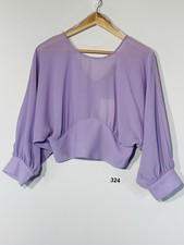 Crop top drappeggiato in